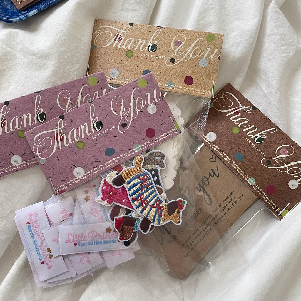 thankyou bag topper card for small business