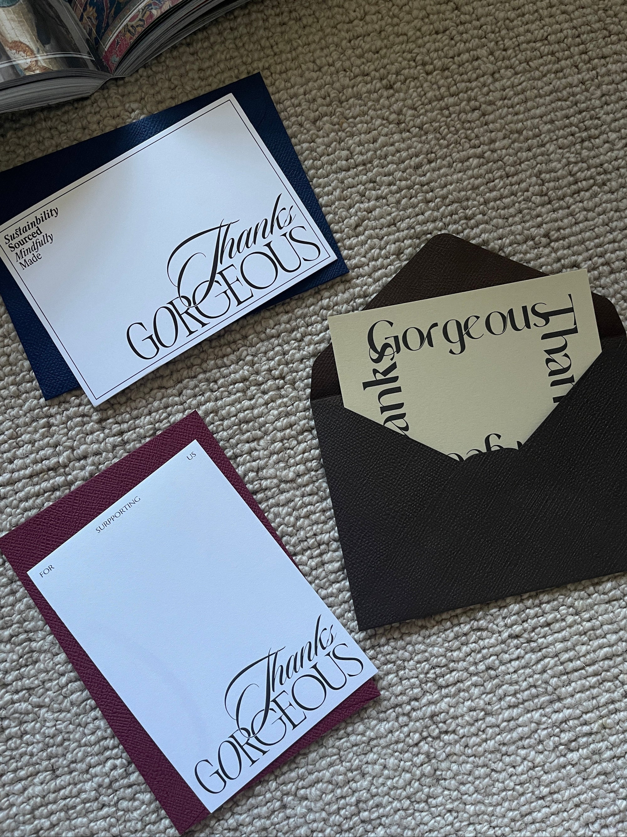 Sustainable Business Thank You Cards - Antique