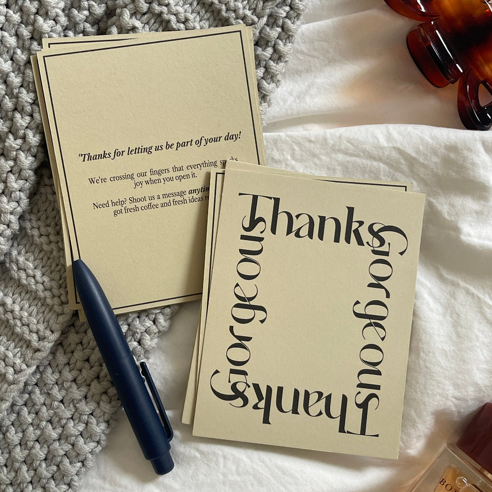 thankyou cards for small business